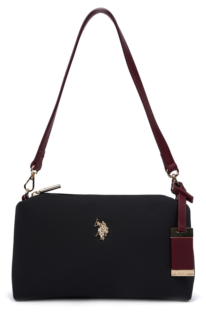 کیف دوشی زنانه U.S. Polo Assn. سرمهای-زرشکی مدل Us26274 کیف دوشی زنانه U.S. Polo Assn. سرمهای-زرشکی مدل Us26274