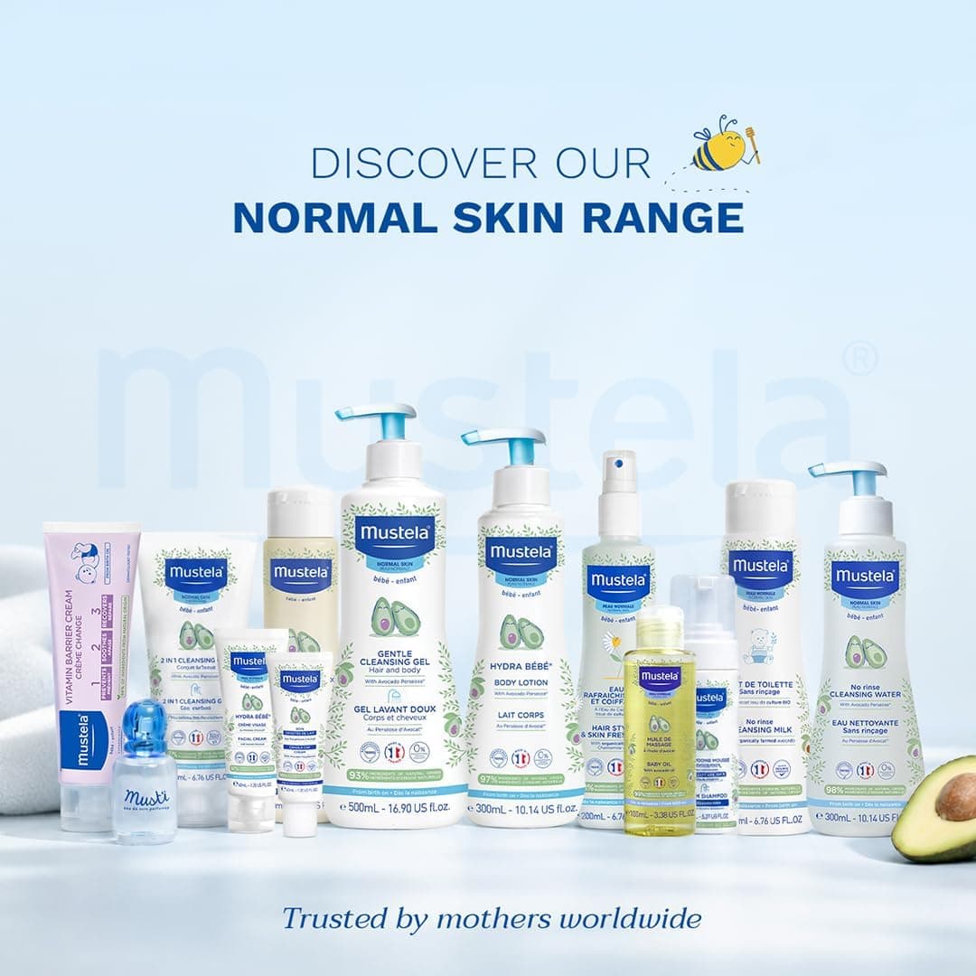 لوسیون بدن کودک Mustela مرطوبکننده روزانه Hydra Bebe 300ml لوسیون بدن کودک Mustela مرطوبکننده روزانه Hydra Bebe 300ml