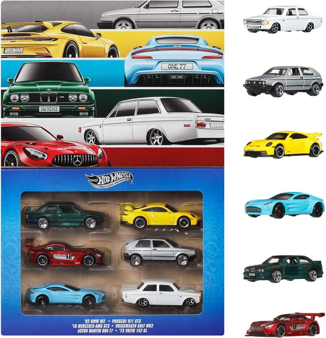 ست ۶تایی ماشین اسباببازی فلزی 1:64 Hot Wheels مدل JLB25 ست ۶تایی ماشین اسباببازی فلزی 1:64 Hot Wheels مدل JLB25