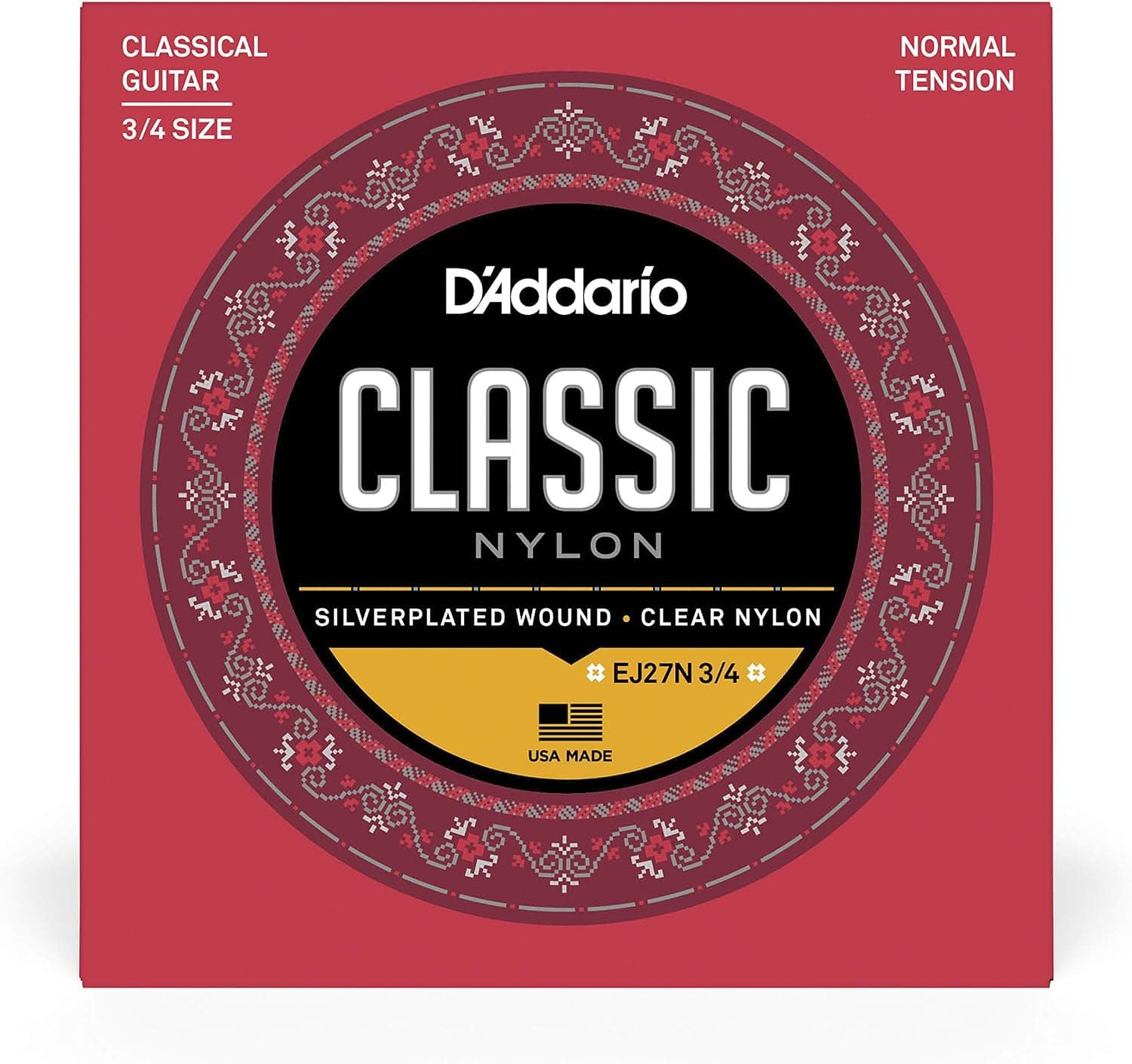 سیم گیتار کلاسیک D'Addario مدل Ej27N سایز 3/4 روکش نقرهای سیم گیتار کلاسیک D'Addario مدل Ej27N سایز 3/4 روکش نقرهای