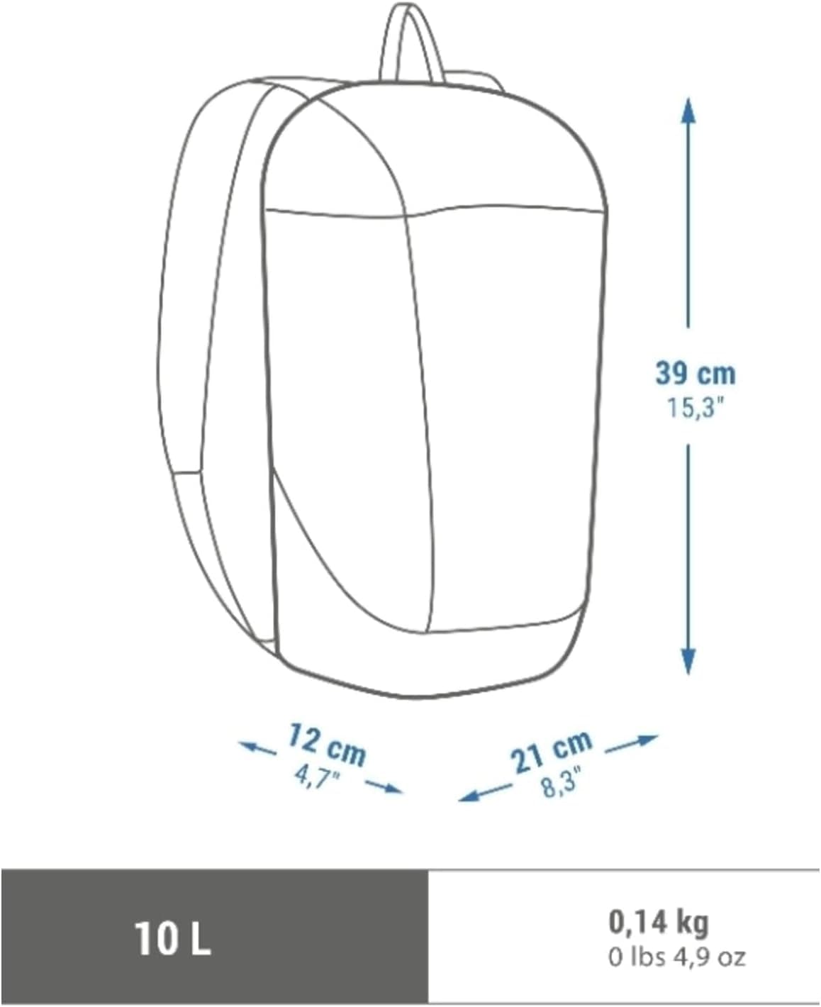 کولهپشتی کوهنوردی Decathlon 10 L مشکی سایز M کولهپشتی کوهنوردی Decathlon 10 L مشکی سایز M