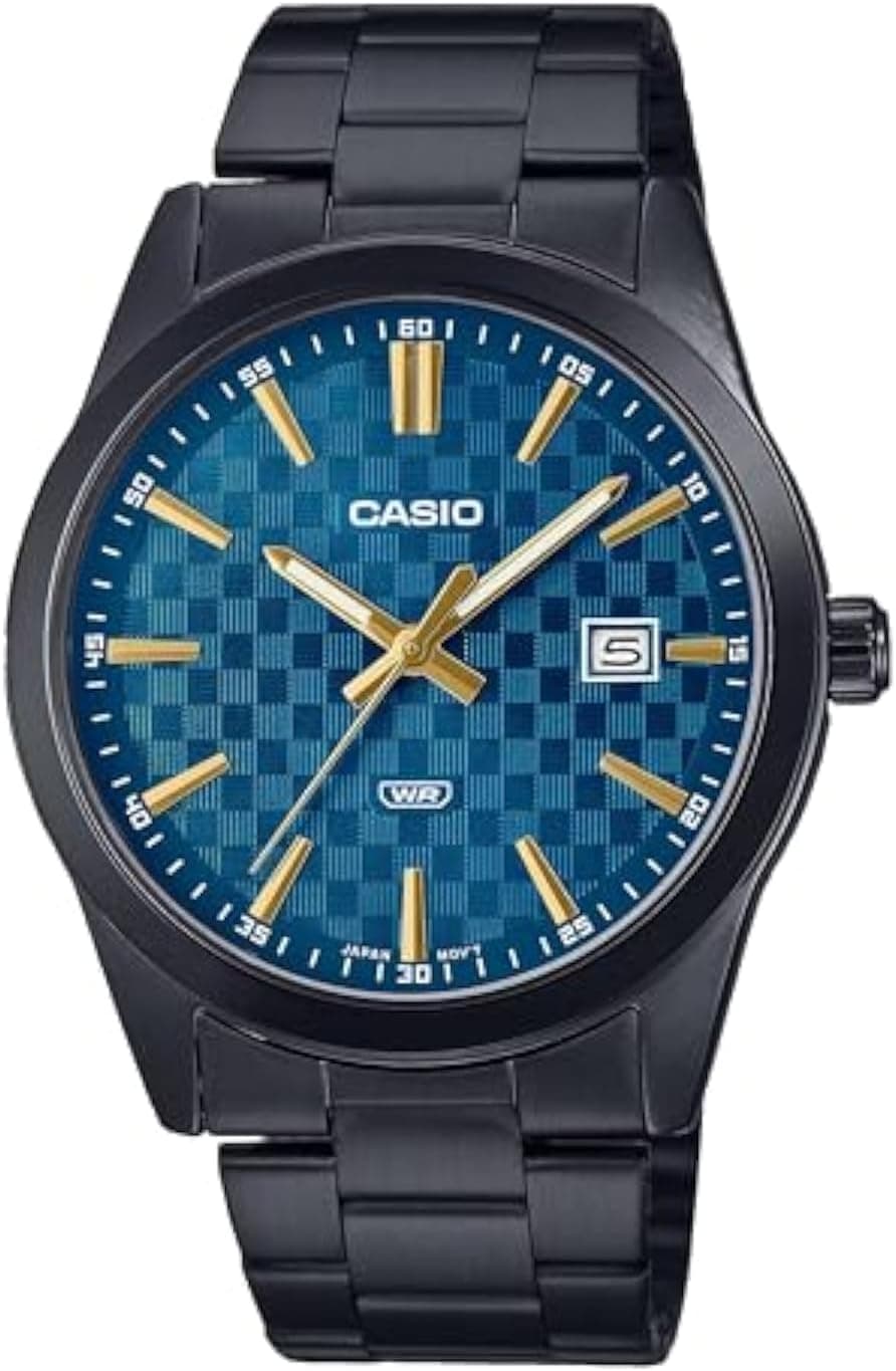 ساعت مردانه Casio با صفحه مشکی مدل MTP-VD02B-1EUDF ساعت مردانه Casio با صفحه مشکی مدل MTP-VD02B-1EUDF