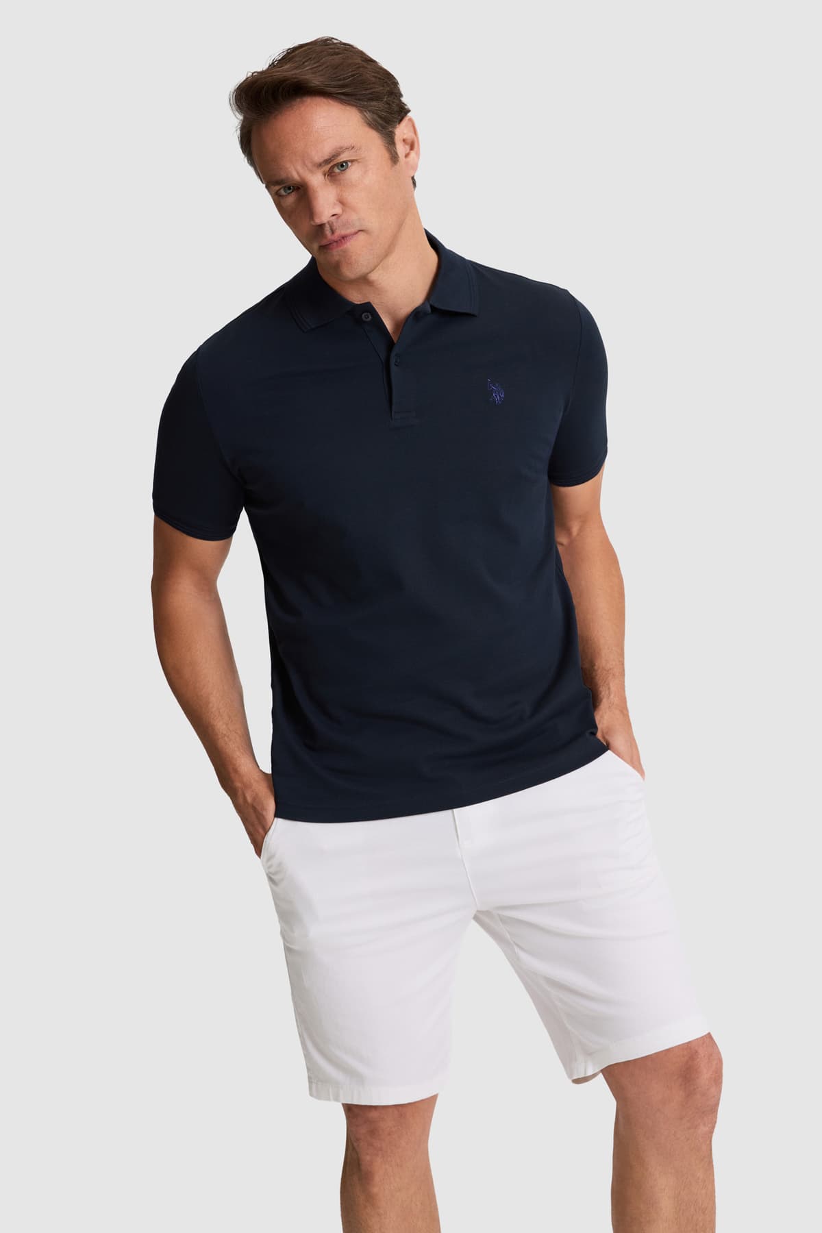 تیشرت مردانه U.S. Polo Assn. سرمهای تیره فیت معمولی یقه پولو مدل 50324938-VR100 تیشرت مردانه U.S. Polo Assn. سرمهای تیره فیت معمولی یقه پولو مدل 50324938-VR100