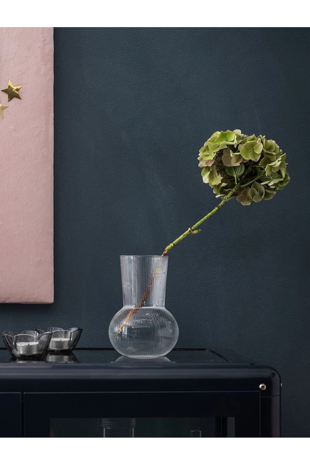 گلدان شیشهای IKEA شفاف رومیزی ارتفاع 17 cm قطر 12 cm گلدان شیشهای IKEA شفاف رومیزی ارتفاع 17 cm قطر 12 cm