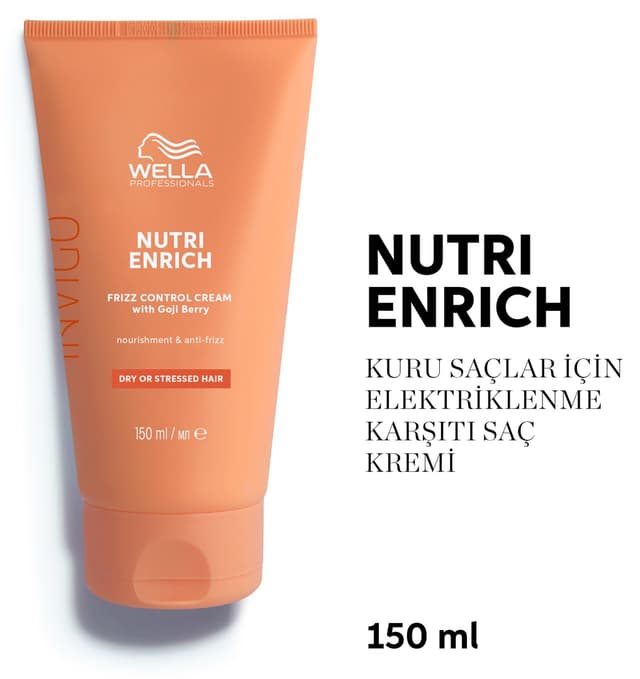 کرم مو Wella Professionals ضدالکتریسیته موهای خشک و آسیبدیده Invigo Nutri-Enrich 150 ML کرم مو Wella Professionals ضدالکتریسیته موهای خشک و آسیبدیده Invigo Nutri-Enrich 150 ML