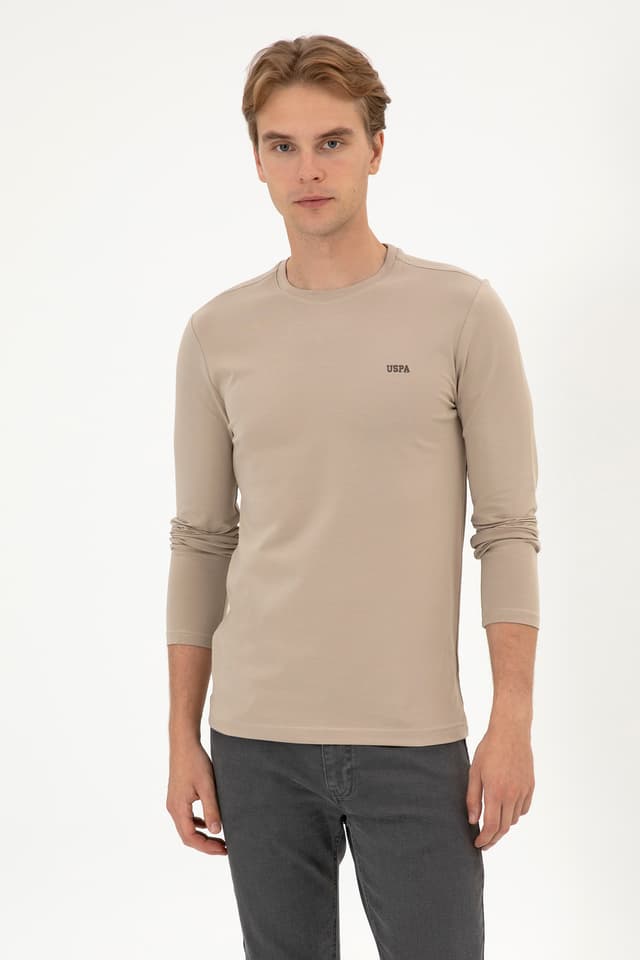 سوئیشرت مردانه U.S. Polo Assn. اسلیم فیت یقه گرد بژ تیره Süprem Basic 50313744-VR088 سوئیشرت مردانه U.S. Polo Assn. اسلیم فیت یقه گرد بژ تیره Süprem Basic 50313744-VR088