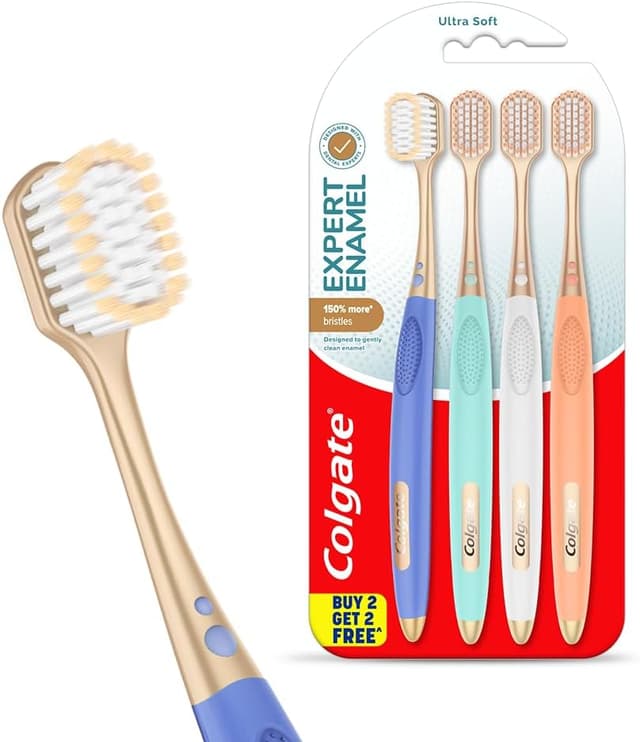 ست مسواک فوقالعاده نرم Colgate مناسب مینای دندان، 4 عدد ست مسواک فوقالعاده نرم Colgate مناسب مینای دندان، 4 عدد