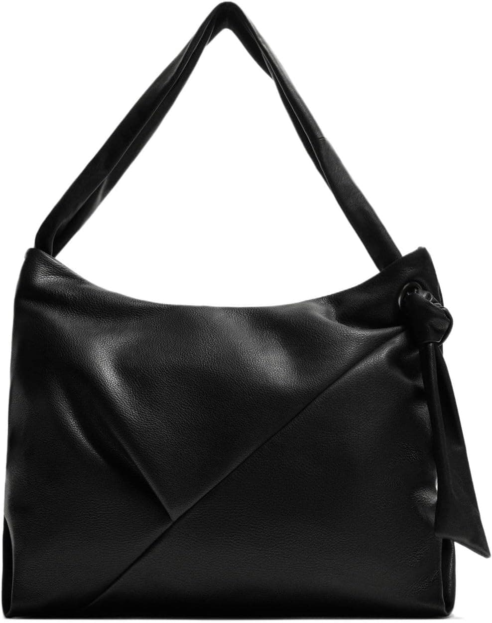 کیف توت زنانه ZARA چرمی مشکی سایز استاندارد کیف توت زنانه ZARA چرمی مشکی سایز استاندارد