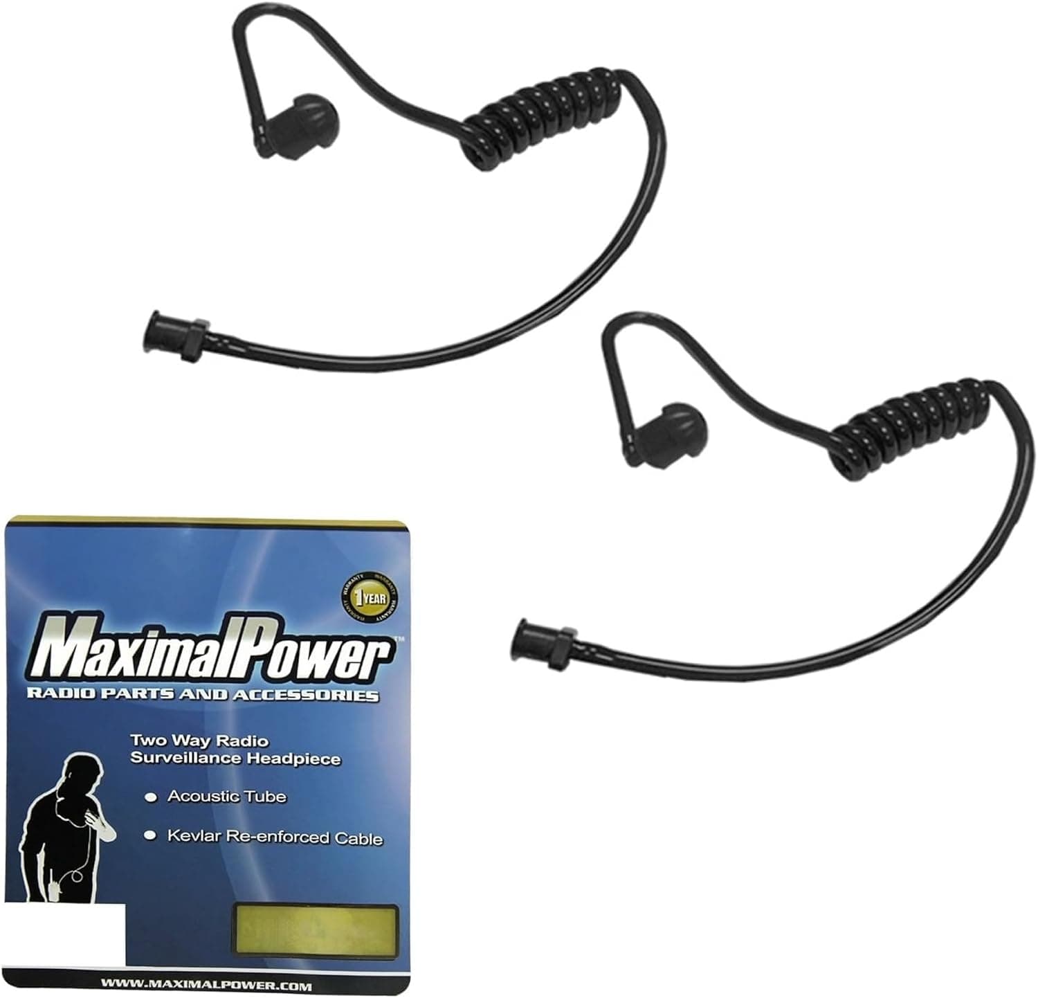 لوله آکوستیک یدکی برای رادیوی دوطرفه Maximalpower مشکی فنری سبک FBI، 2 عدد لوله آکوستیک یدکی برای رادیوی دوطرفه Maximalpower مشکی فنری سبک FBI، 2 عدد