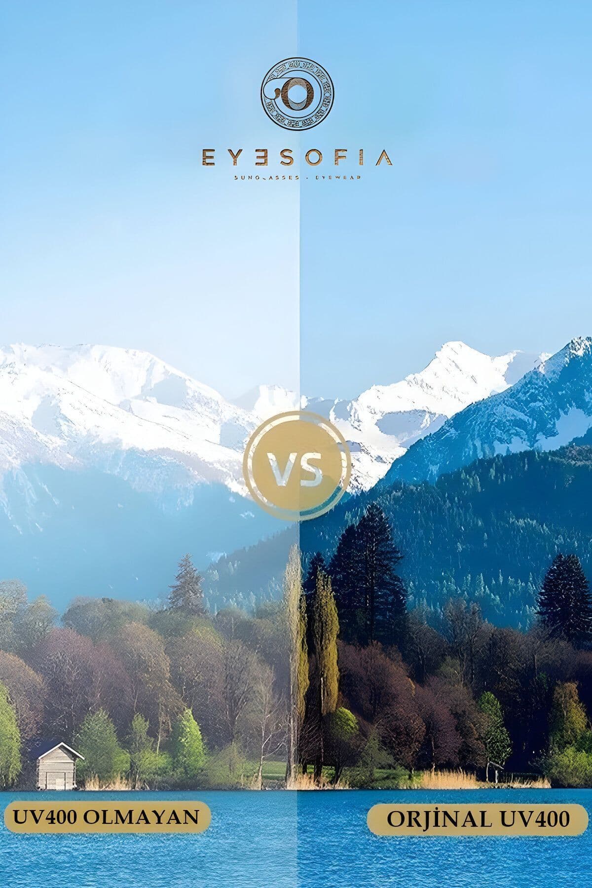 عینک آفتابی یونیسکس Eyesofia مدل Leon فلزی مربعی طلایی مشکی عینک آفتابی یونیسکس Eyesofia مدل Leon فلزی مربعی طلایی مشکی