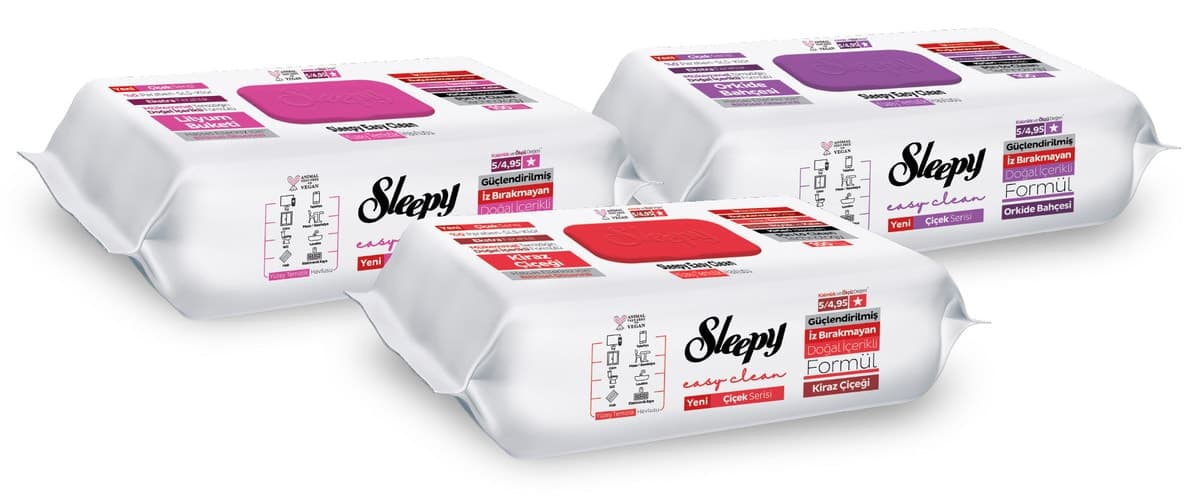 دستمال تمیزکننده سطح Sleepy Easy Clean لیلیوم ارکیده شکوفه گیلاس 3x100 300 برگ دستمال تمیزکننده سطح Sleepy Easy Clean لیلیوم ارکیده شکوفه گیلاس 3x100 300 برگ