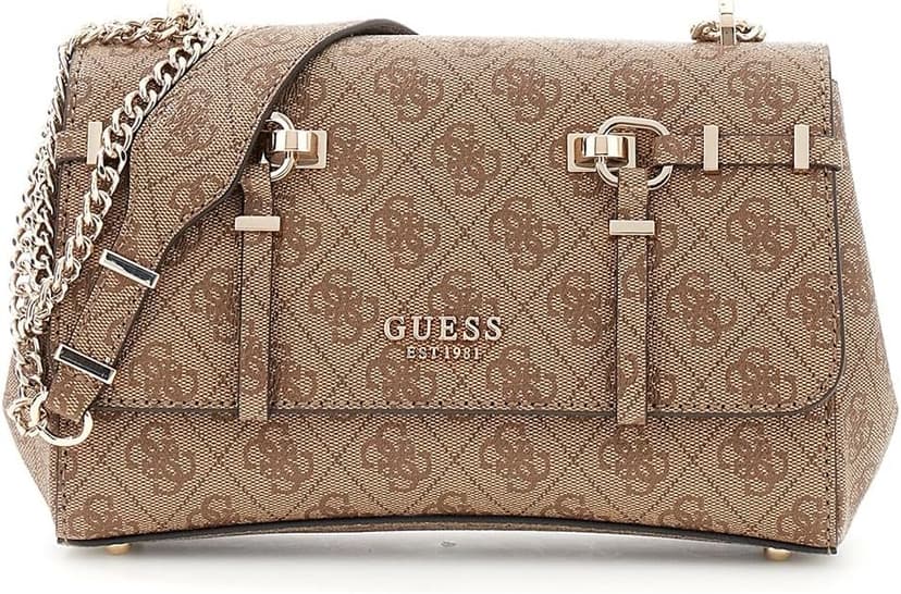 کیف زنانه GUESS کراسبادی تبدیلشونده فلپدار مدل LEONA LOGO رنگ لته کیف زنانه GUESS کراسبادی تبدیلشونده فلپدار مدل LEONA LOGO رنگ لته