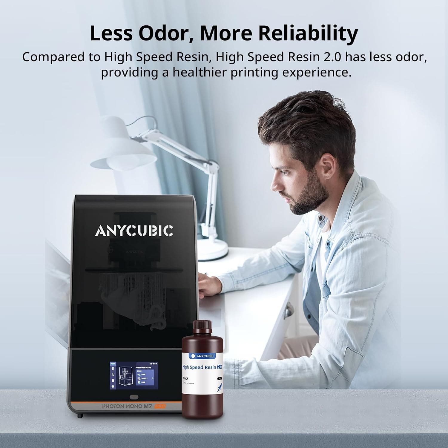 رزین پرینتر سه بعدی ANYCUBIC پرسرعت 2.0 مناسب سری Photon Mono M5s/M7 رزین پرینتر سه بعدی ANYCUBIC پرسرعت 2.0 مناسب سری Photon Mono M5s/M7