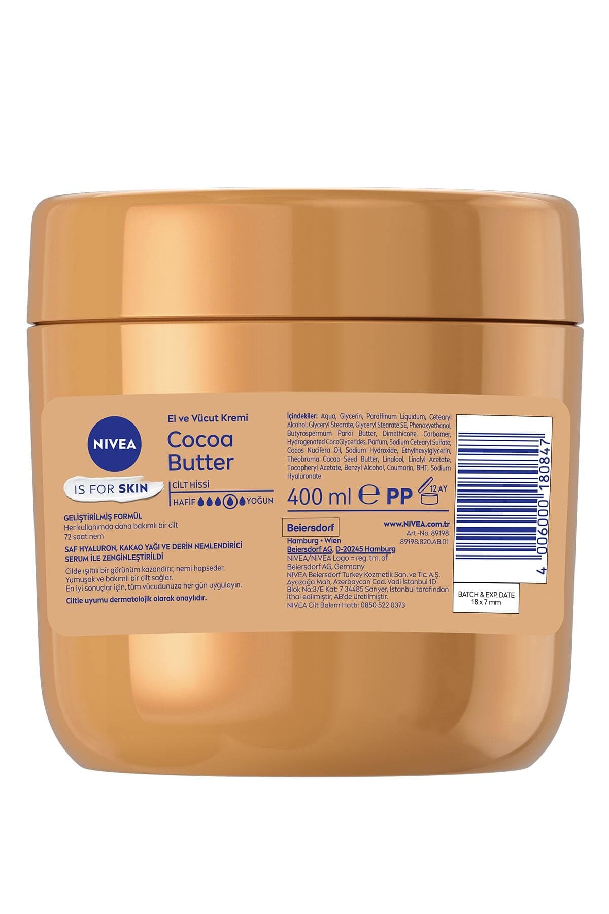 کرم مرطوبکننده دست و بدن NIVEA با رایحه و کره کاکائو 400ml کرم مرطوبکننده دست و بدن NIVEA با رایحه و کره کاکائو 400ml