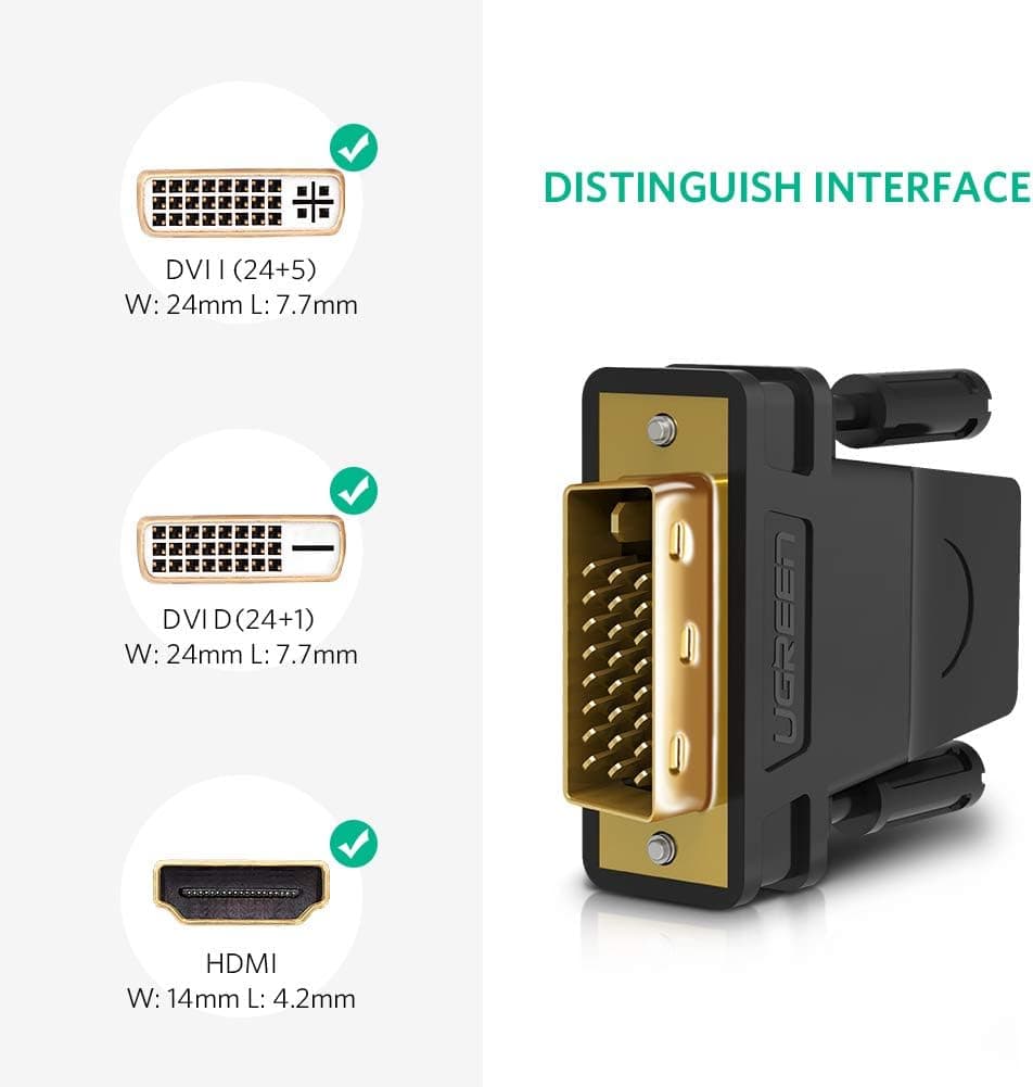 آداپتور مبدل DVI به HDMI UGREEN آداپتور مبدل DVI به HDMI UGREEN