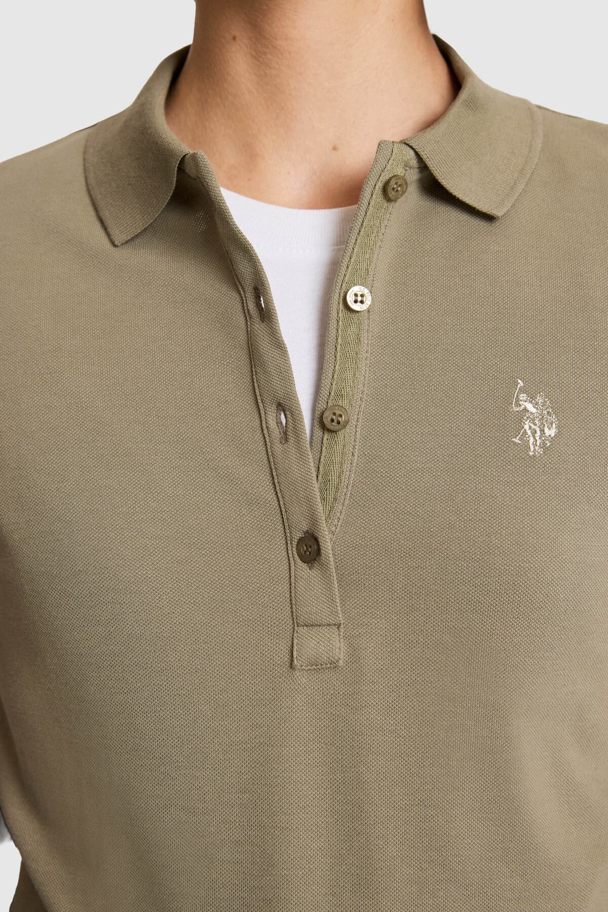 سوئیشرت زنانه U.S. Polo Assn. خاکی بیسیک مدل 50326760-VR027 سوئیشرت زنانه U.S. Polo Assn. خاکی بیسیک مدل 50326760-VR027