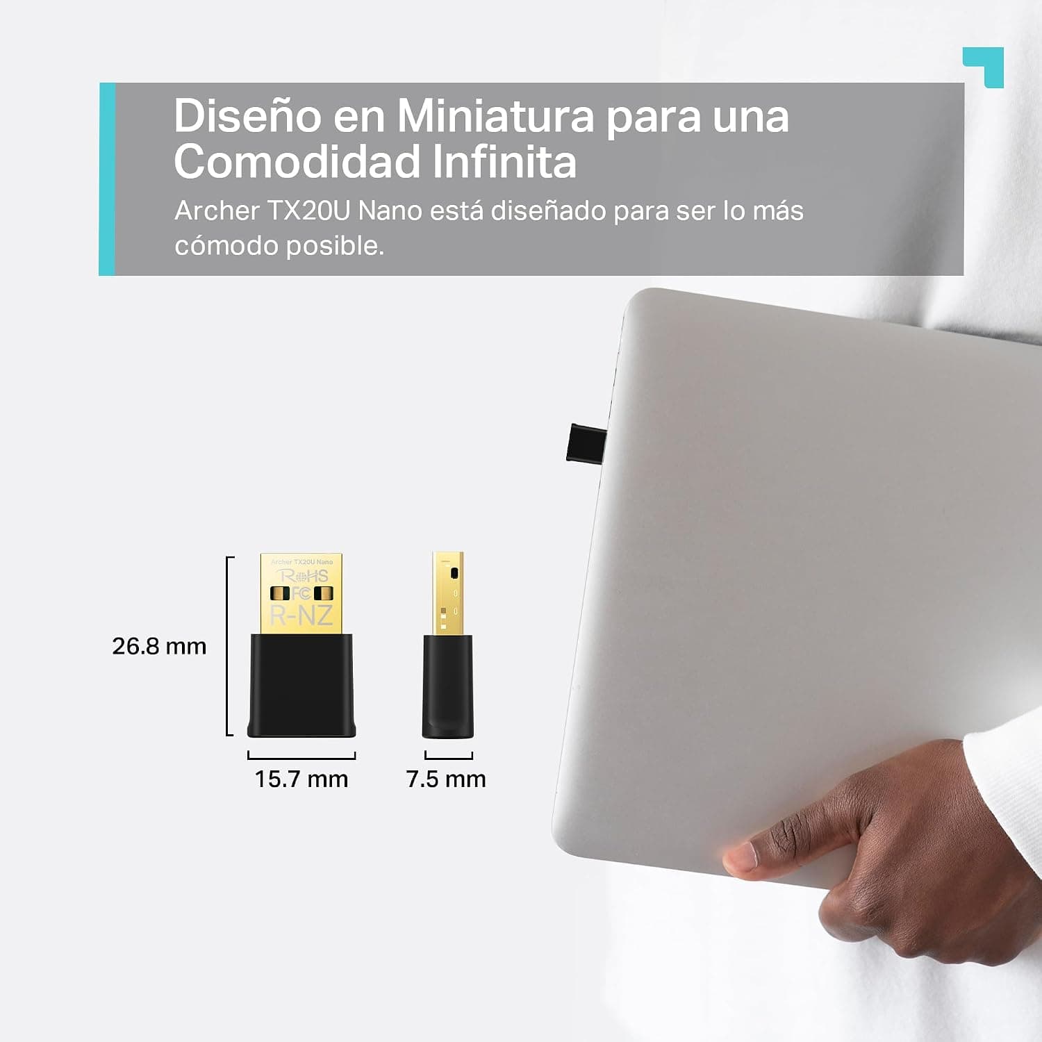 آداپتور USB نانو وایفای 6 دو بانده TP-Link AX1800 Mbps با MU-MIMO و WPA3 مدل Archer TX20U Nano آداپتور USB نانو وایفای 6 دو بانده TP-Link AX1800 Mbps با MU-MIMO و WPA3 مدل Archer TX20U Nano