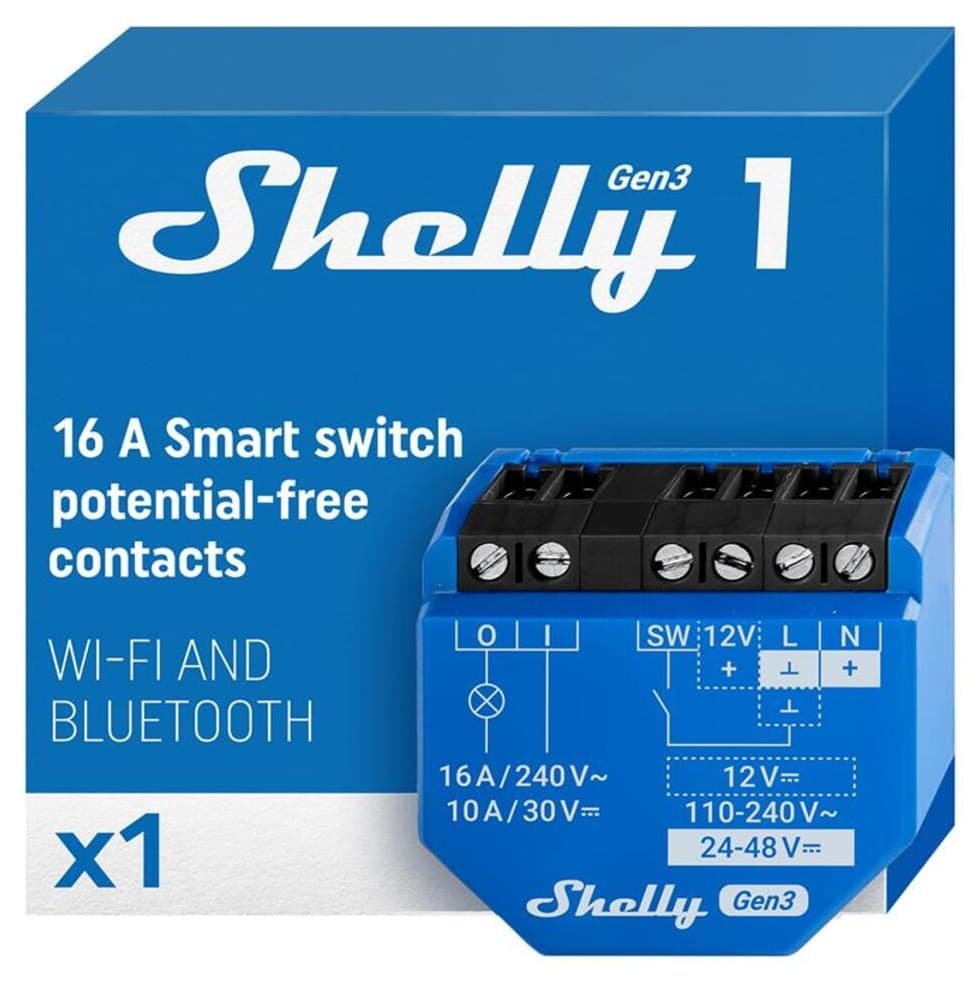 رله هوشمند Shelly مدل 1 Gen3 رله هوشمند Shelly مدل 1 Gen3