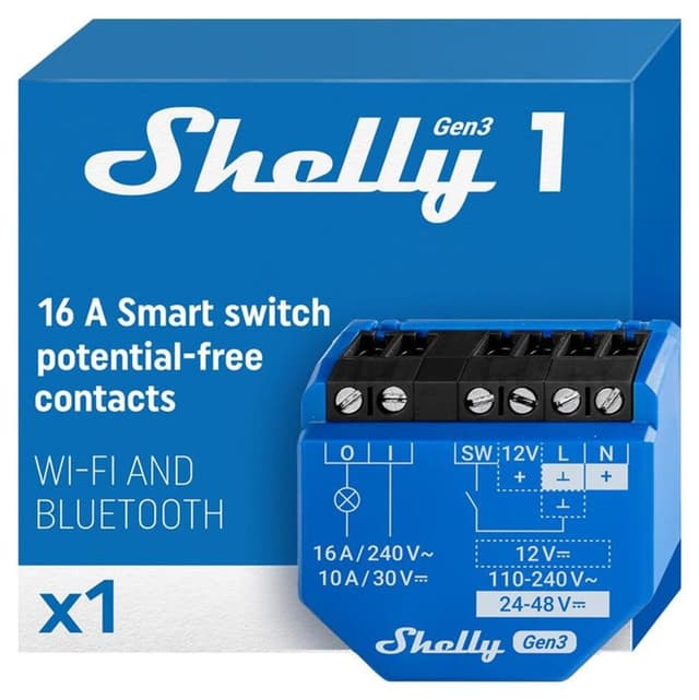 رله هوشمند Shelly مدل 1 Gen3 رله هوشمند Shelly مدل 1 Gen3