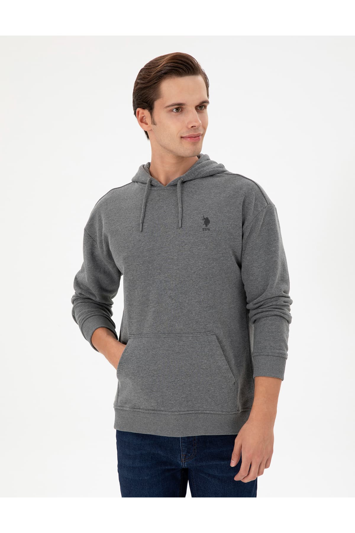 سوئیشرت مردانه U.S. Polo Assn. ساده رنگ آنتراسیت ملانژ مدل 50298271-VR081 سوئیشرت مردانه U.S. Polo Assn. ساده رنگ آنتراسیت ملانژ مدل 50298271-VR081