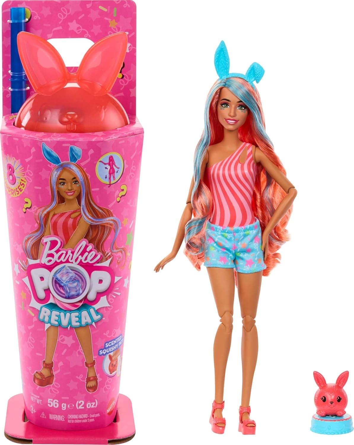 ست عروسک مد و لوازم جانبی Barbie سری Treat با تم Donut Dreams و حیوان خانگی، 8 غافلگیری شامل تغییر رنگ مدل JFY60 ست عروسک مد و لوازم جانبی Barbie سری Treat با تم Donut Dreams و حیوان خانگی، 8 غافلگیری شامل تغییر رنگ مدل JFY60
