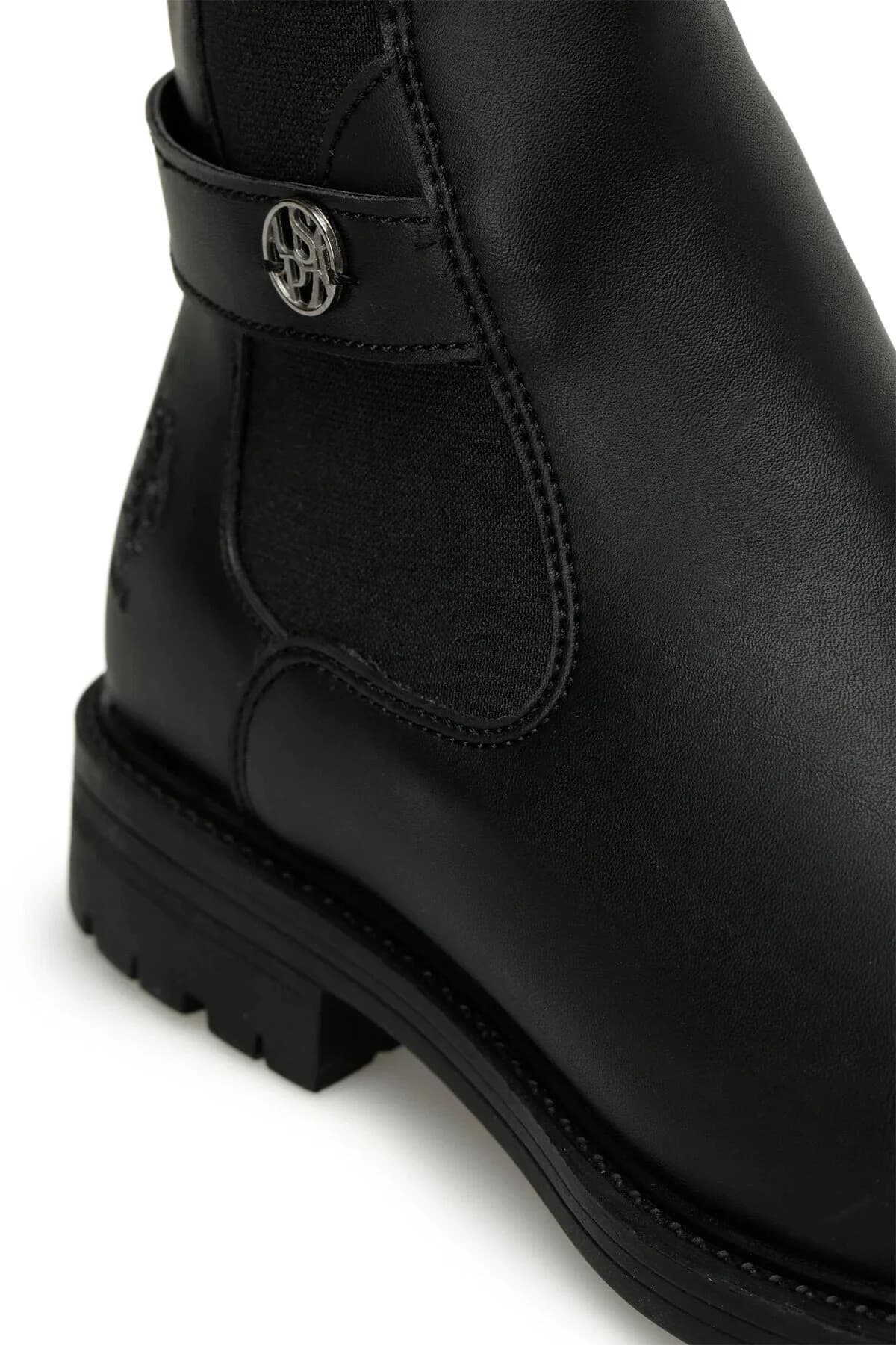 بوت زنانه U.S. Polo Assn. پاشنه کوتاه زیپدار روزمره مشکی مدل Bloze بوت زنانه U.S. Polo Assn. پاشنه کوتاه زیپدار روزمره مشکی مدل Bloze