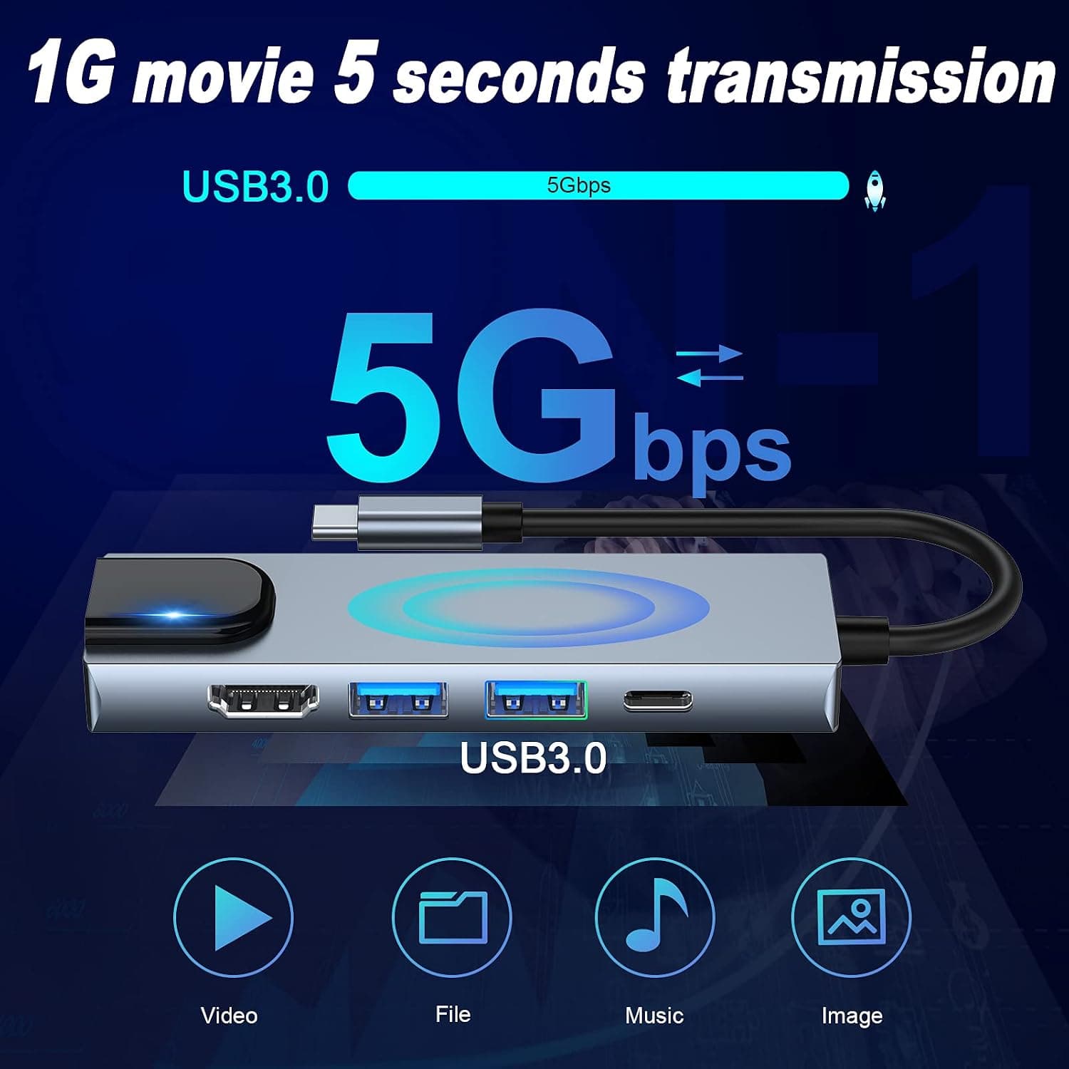 هاب USB C چندپورته SZPACMATE، 8in1 با HDMI 4K، Ethernet RJ45 و USB3.0، سازگار با دستگاههای USB C هاب USB C چندپورته SZPACMATE، 8in1 با HDMI 4K، Ethernet RJ45 و USB3.0، سازگار با دستگاههای USB C