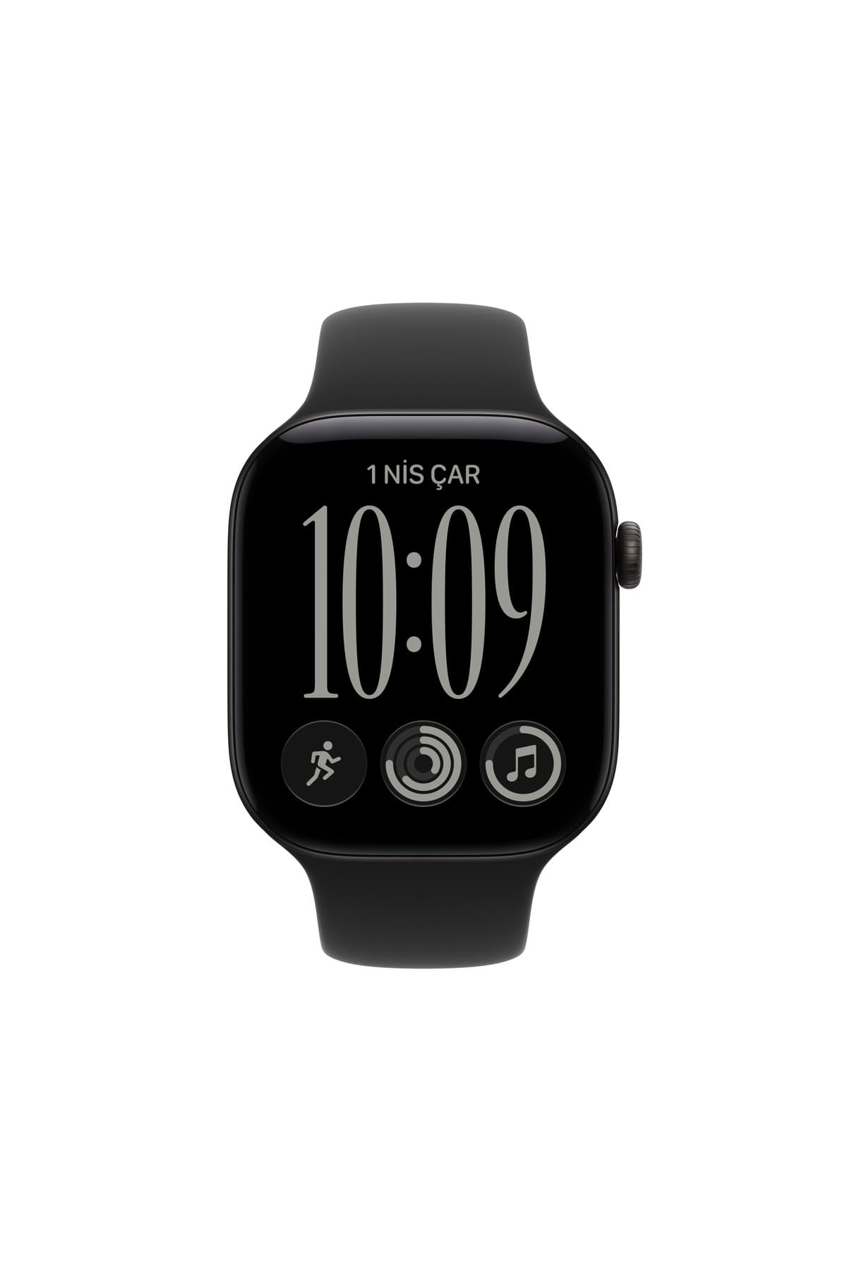 ساعت هوشمند Apple Watch Series 12 GPS با بدنه آلومینیومی مشکی و بند ورزشی مشکی 46mm سایز S/M ساعت هوشمند Apple Watch Series 12 GPS با بدنه آلومینیومی مشکی و بند ورزشی مشکی 46mm سایز S/M