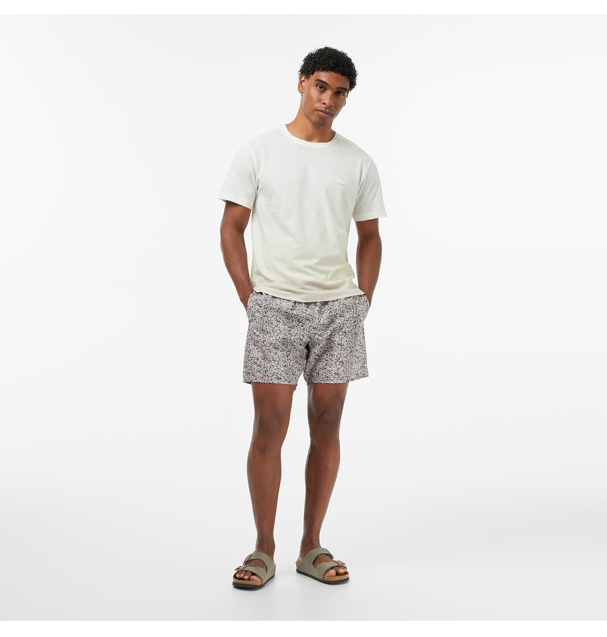 تیشرت مردانه Lacoste فیت معمولی یقه گرد بلوک رنگی بژ تیشرت مردانه Lacoste فیت معمولی یقه گرد بلوک رنگی بژ
