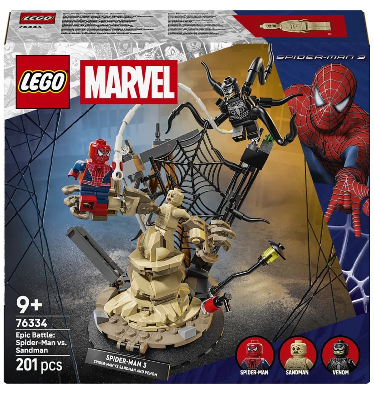 لگو Marvel نبرد افسانهای Spider-Man علیه Sandman مدل 76334 201 قطعه لگو Marvel نبرد افسانهای Spider-Man علیه Sandman مدل 76334 201 قطعه