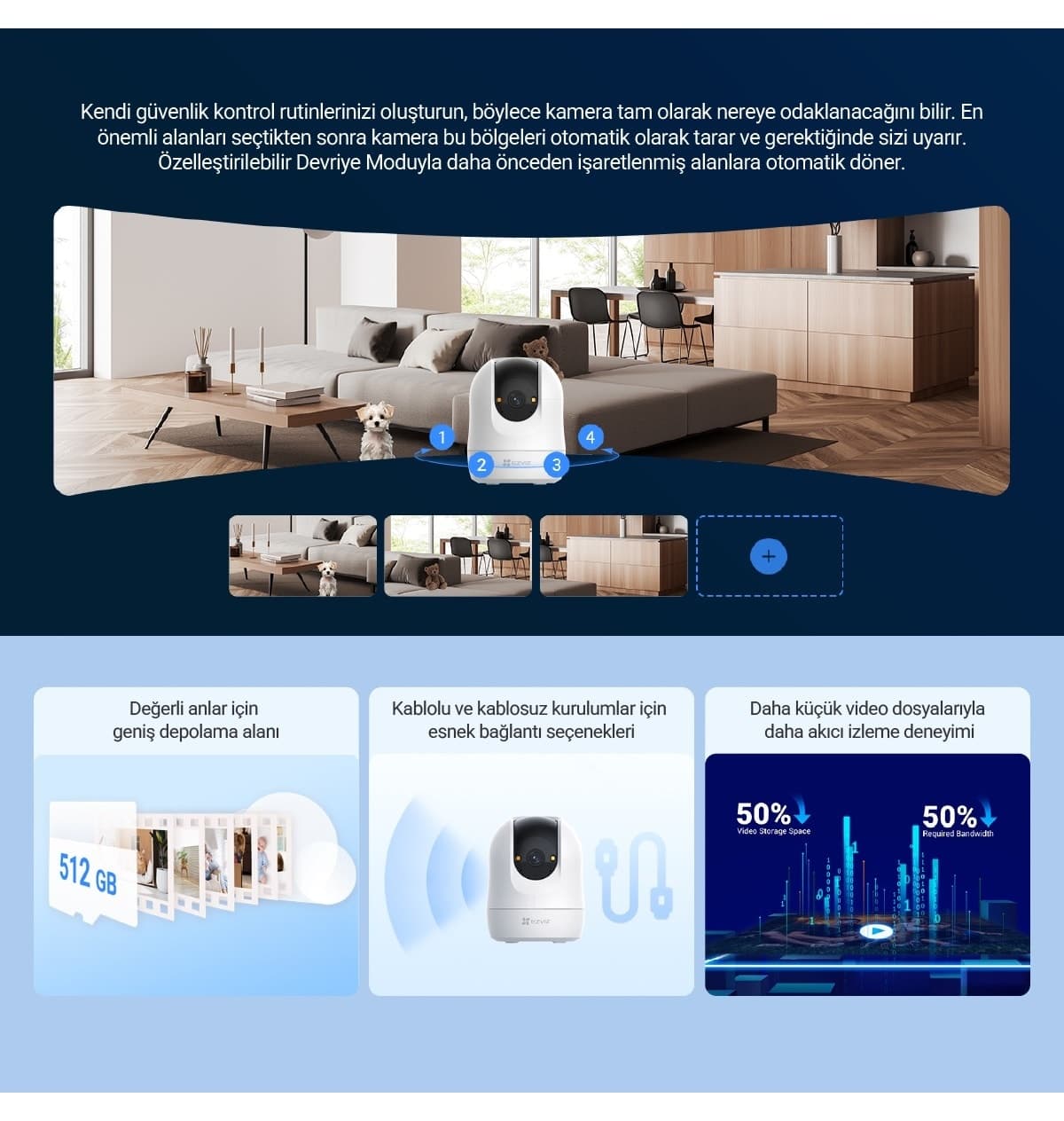 دوربین امنیتی EZVIZ مدل C6N G1 داخلی 2K 360 درجه Wi-Fi تشخیص انسان دوربین امنیتی EZVIZ مدل C6N G1 داخلی 2K 360 درجه Wi-Fi تشخیص انسان