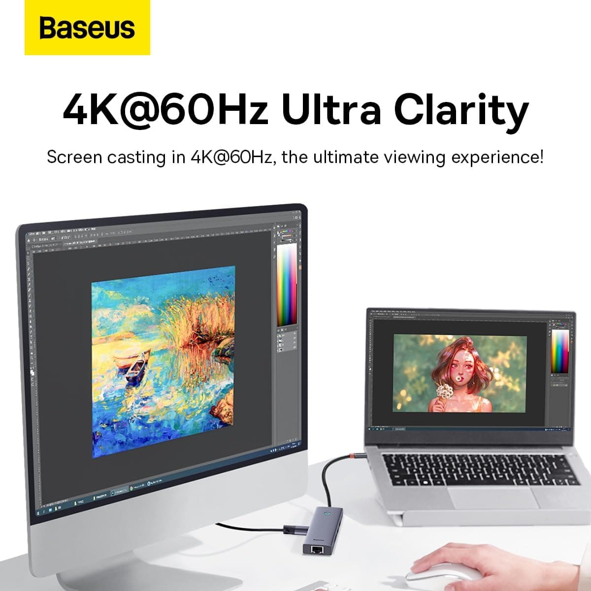 هاب 7 پورت Baseus مدل 7w1 UltraJoy 7 با ورودی USB-C هاب 7 پورت Baseus مدل 7w1 UltraJoy 7 با ورودی USB-C