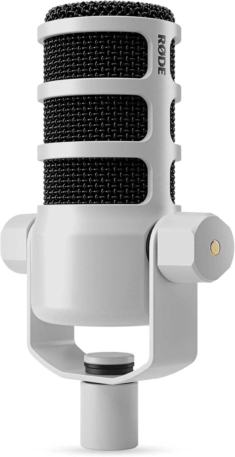 میکروفون پادکست حرفهای داینامیک RØDE سفید مدل Podmic میکروفون پادکست حرفهای داینامیک RØDE سفید مدل Podmic