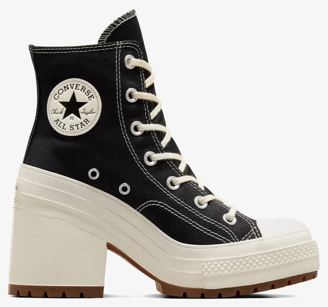 بوت پلتفرم زنانه Converse مشکی Chuck 70 De Luxe Heel بوت پلتفرم زنانه Converse مشکی Chuck 70 De Luxe Heel