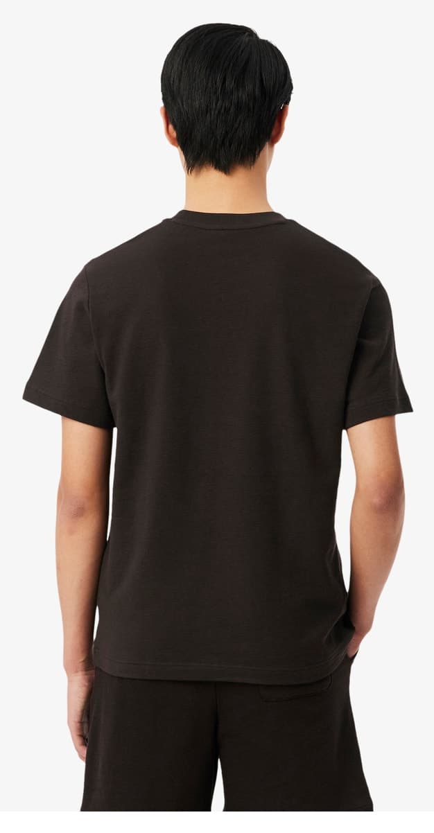 تیشرت مردانه Lacoste یقه گرد فیت کلاسیک قهوهای تیشرت مردانه Lacoste یقه گرد فیت کلاسیک قهوهای