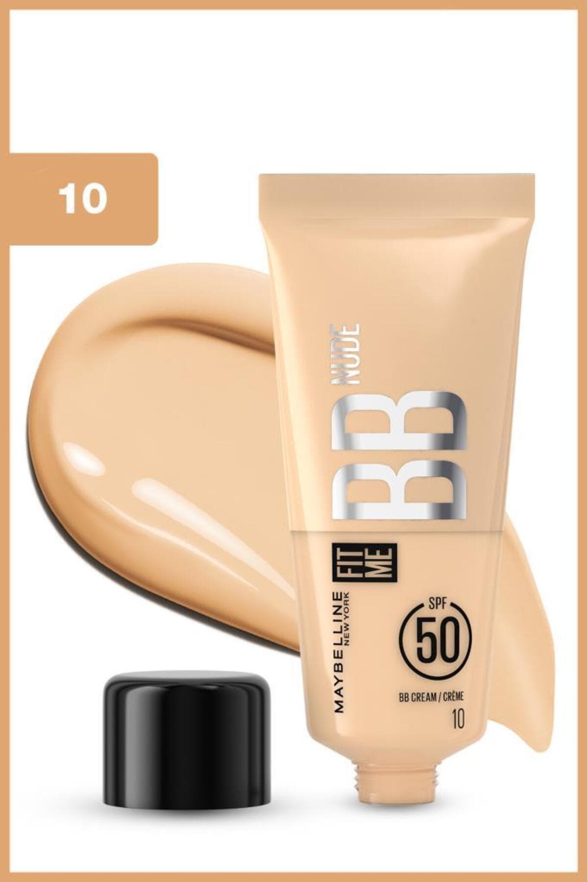 کرم BB Maybelline New York Fit Me مرطوبکننده با اثر مراقبت از پوست SPF50 رنگ نود مدل 10 کرم BB Maybelline New York Fit Me مرطوبکننده با اثر مراقبت از پوست SPF50 رنگ نود مدل 10
