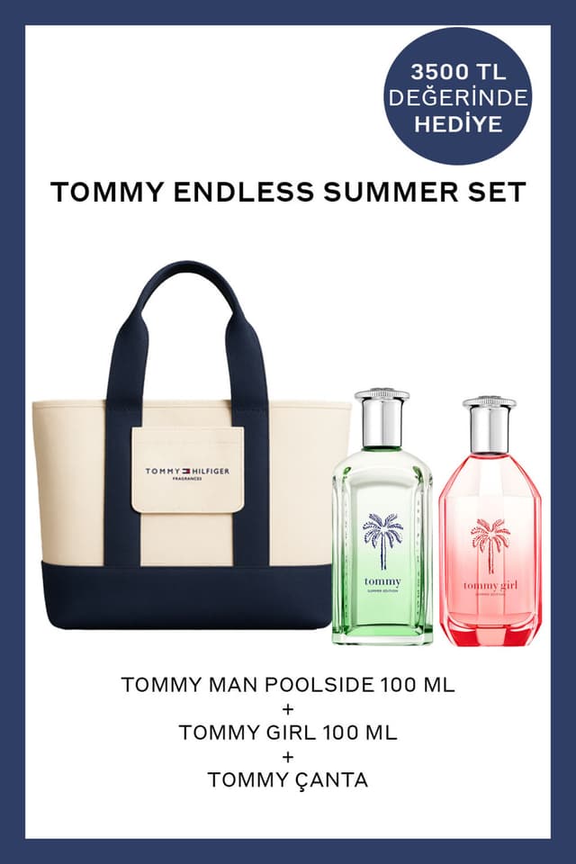 ست عطر زنانه و مردانه Tommy Hilfiger Endless Summer 100ml با کیف ساحلی ست عطر زنانه و مردانه Tommy Hilfiger Endless Summer 100ml با کیف ساحلی