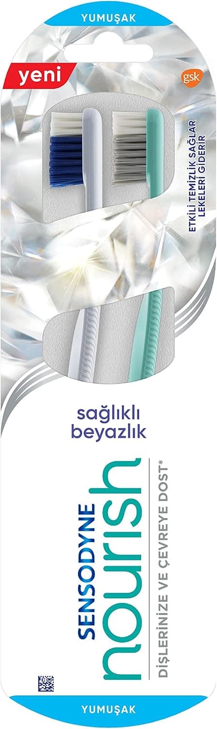 مسواک Sensodyne Nourish برای سفیدی سالم دندان 1+1 مسواک Sensodyne Nourish برای سفیدی سالم دندان 1+1