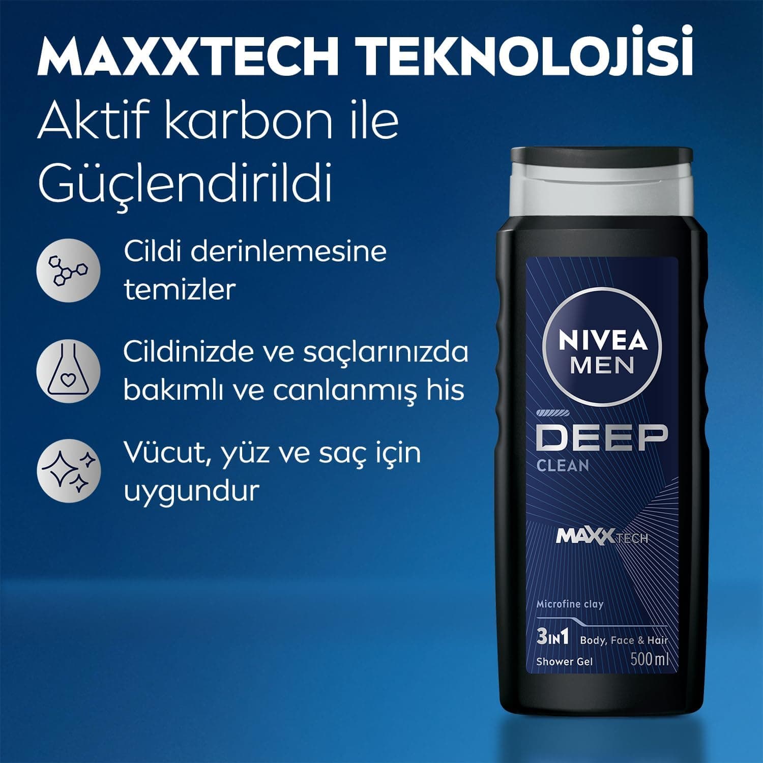 ژل حمام و دوش مردانه NIVEA MEN Deep Darkwood 500 ml ژل حمام و دوش مردانه NIVEA MEN Deep Darkwood 500 ml