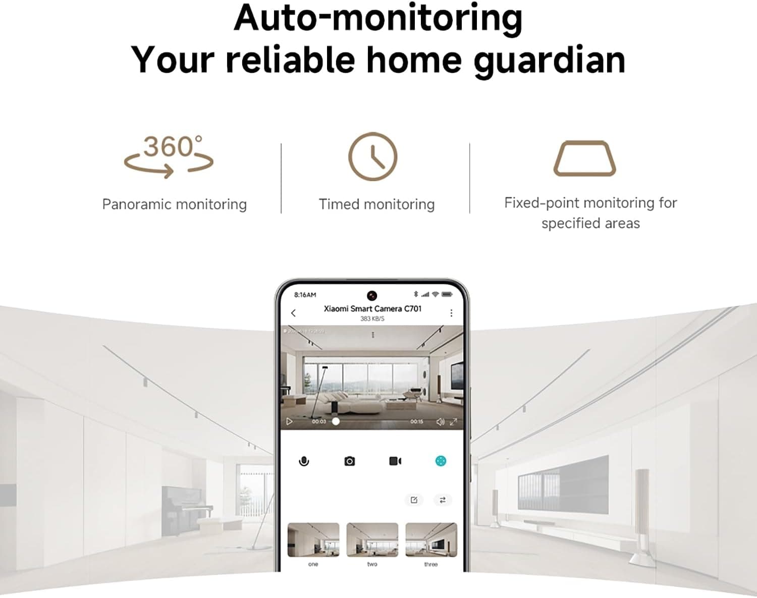 دوربین امنیتی داخلی Xiaomi چرخشی 4K 8MP با WiFi مدل C701 دوربین امنیتی داخلی Xiaomi چرخشی 4K 8MP با WiFi مدل C701