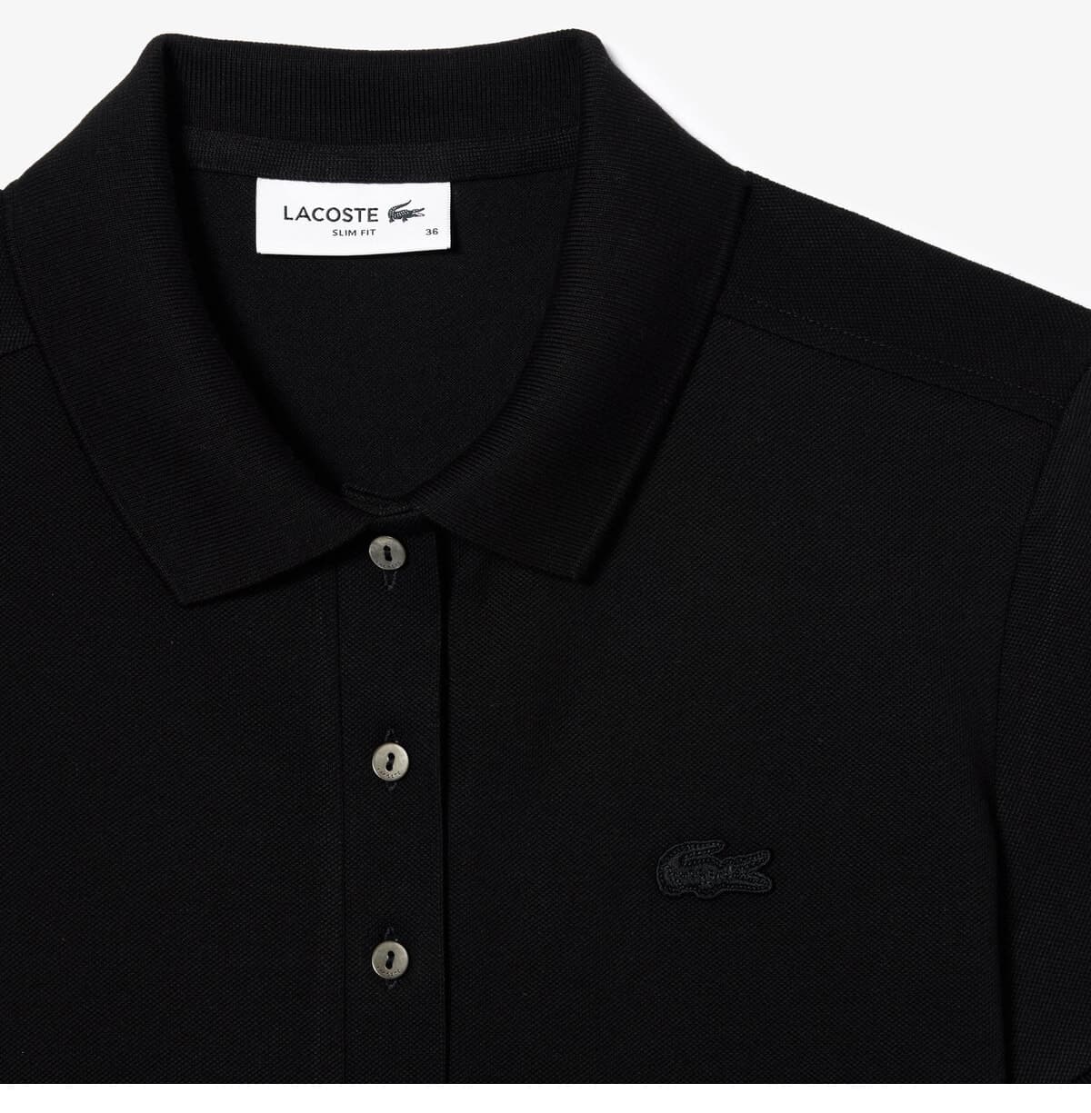 پولوی زنانه Lacoste فیت اسلیم مشکی مدل L.12.D پولوی زنانه Lacoste فیت اسلیم مشکی مدل L.12.D