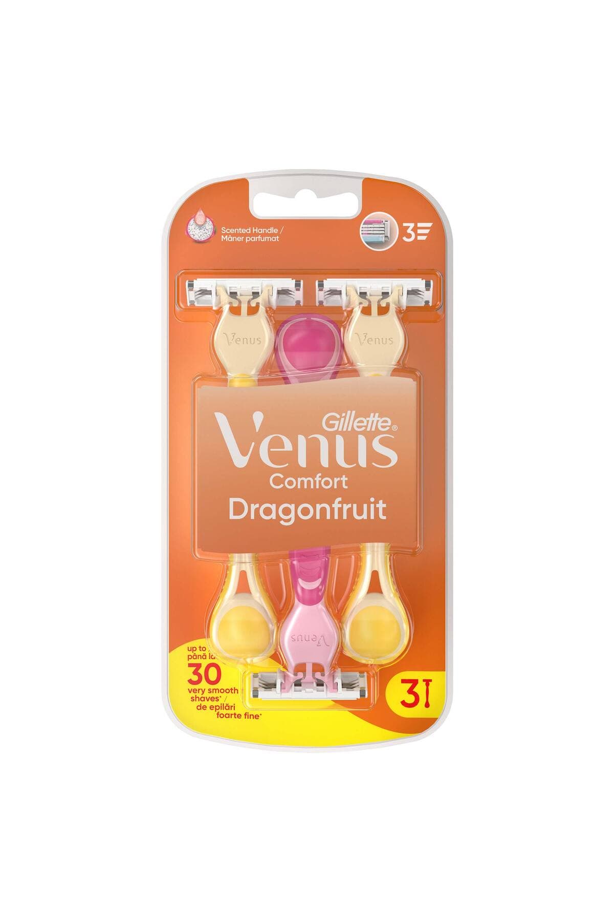 خودتراش یکبارمصرف Gillette Venus Simply Venus دراگونفروت 3 عدد خودتراش یکبارمصرف Gillette Venus Simply Venus دراگونفروت 3 عدد