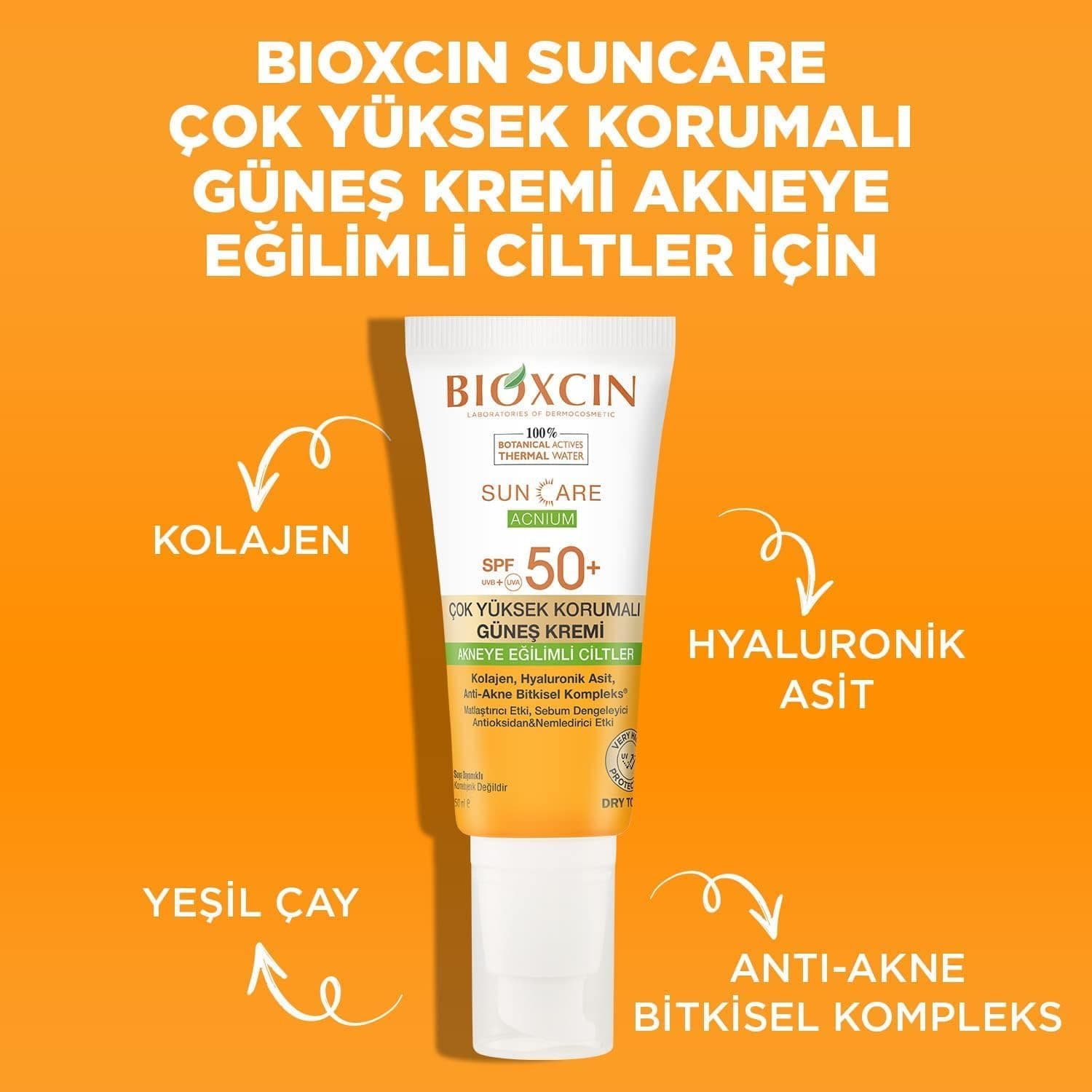 کرم ضد آفتاب Bioxcin برای پوست مستعد آکنه SPF 50 مات 50 ml کرم ضد آفتاب Bioxcin برای پوست مستعد آکنه SPF 50 مات 50 ml
