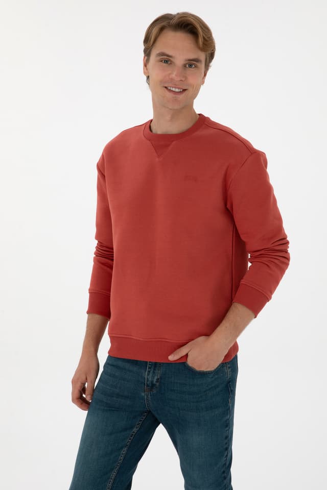 سویشرت مردانه U.S. Polo Assn. یقه گرد کامفورت فیت پرزدار رنگ گلخشکی مدل 50313757-VR026 سویشرت مردانه U.S. Polo Assn. یقه گرد کامفورت فیت پرزدار رنگ گلخشکی مدل 50313757-VR026