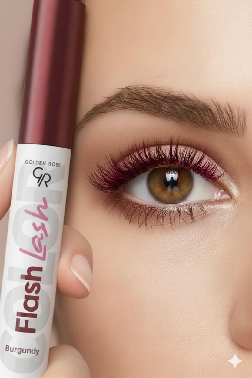 ریمل رنگی مژه Golden Rose Flash Lash زرشکی مدل No: 10 ریمل رنگی مژه Golden Rose Flash Lash زرشکی مدل No: 10