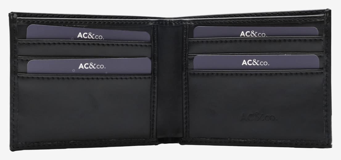 کیف پول مردانه مشکی AC&Co / Altınyıldız Classics با بخش کارت و جعبه هدیه کیف پول مردانه مشکی AC&Co / Altınyıldız Classics با بخش کارت و جعبه هدیه
