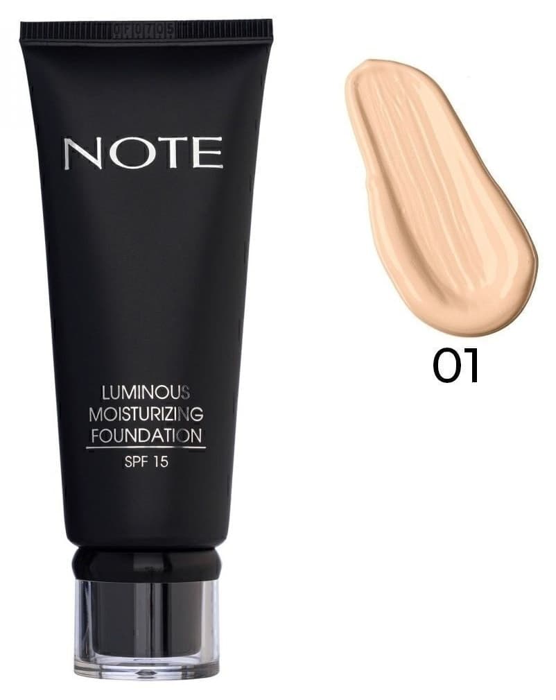 فوندن Note Cosmetics Luminous مرطوبکننده SPF 15 درخشان شماره 01 بژ فوندن Note Cosmetics Luminous مرطوبکننده SPF 15 درخشان شماره 01 بژ