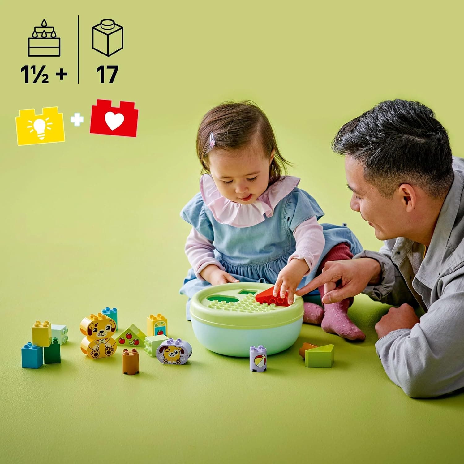 لگو DUPLO آموزشی جورچین شکل خانه سگ برای کودکان 1.5 سال به بالا مدل 10441، 17 قطعه لگو DUPLO آموزشی جورچین شکل خانه سگ برای کودکان 1.5 سال به بالا مدل 10441، 17 قطعه