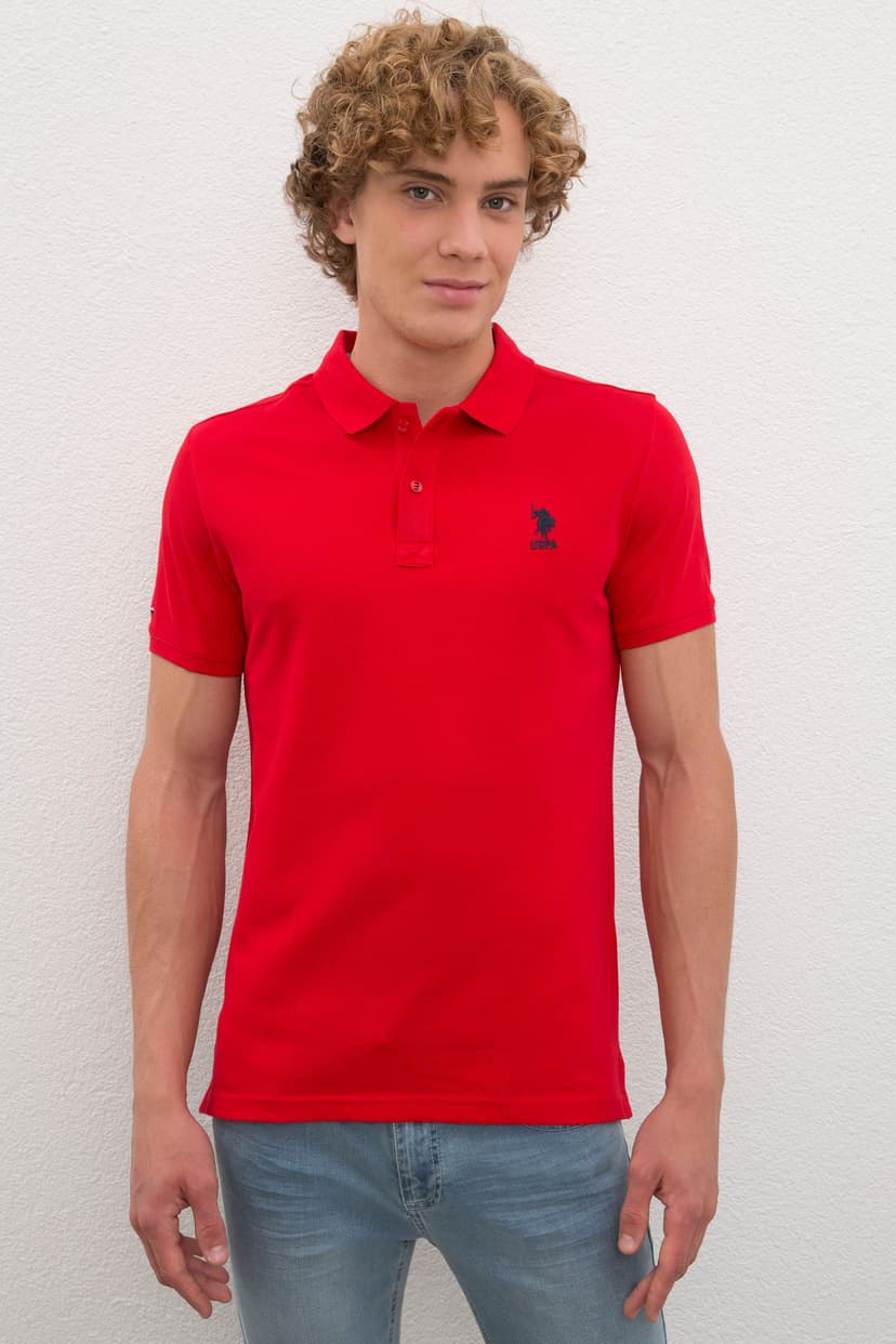 تیشرت مردانه U.S. Polo Assn. قرمز ساده یقه پولو مدل 50231513-VR171 تیشرت مردانه U.S. Polo Assn. قرمز ساده یقه پولو مدل 50231513-VR171