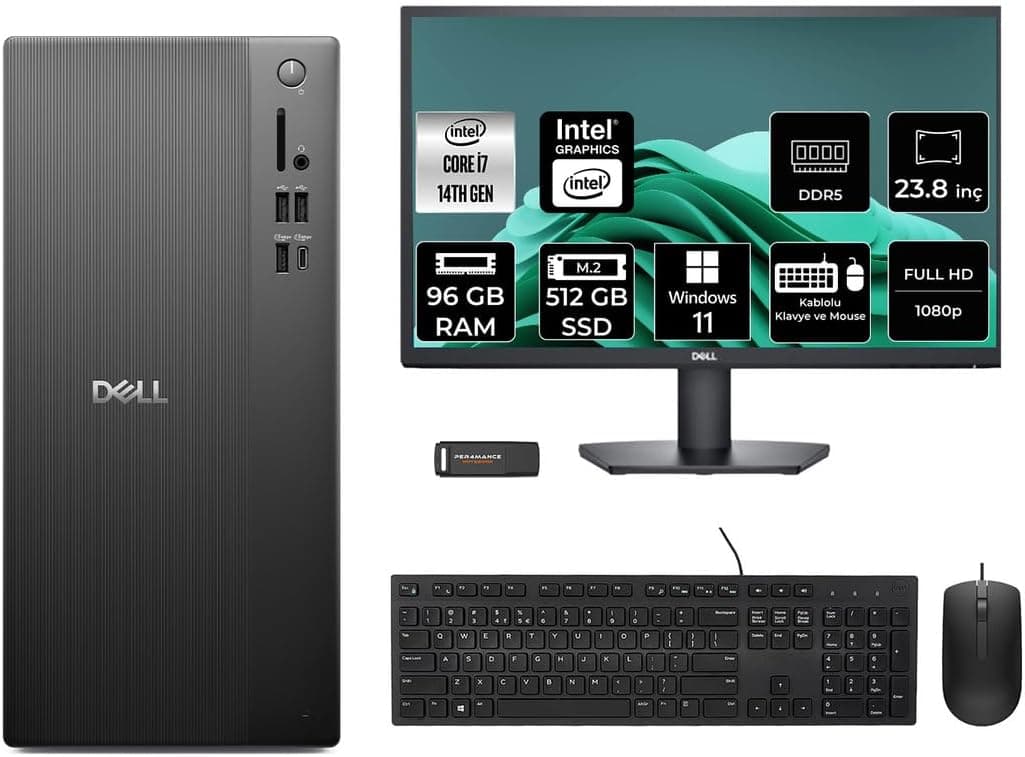 کامپیوتر رومیزی Dell Pro Tower مدل Ect1250 i7 14700 96Gb 512Gb SSD + مانیتور 23.8 اینچی کامپیوتر رومیزی Dell Pro Tower مدل Ect1250 i7 14700 96Gb 512Gb SSD + مانیتور 23.8 اینچی